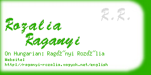 rozalia raganyi business card